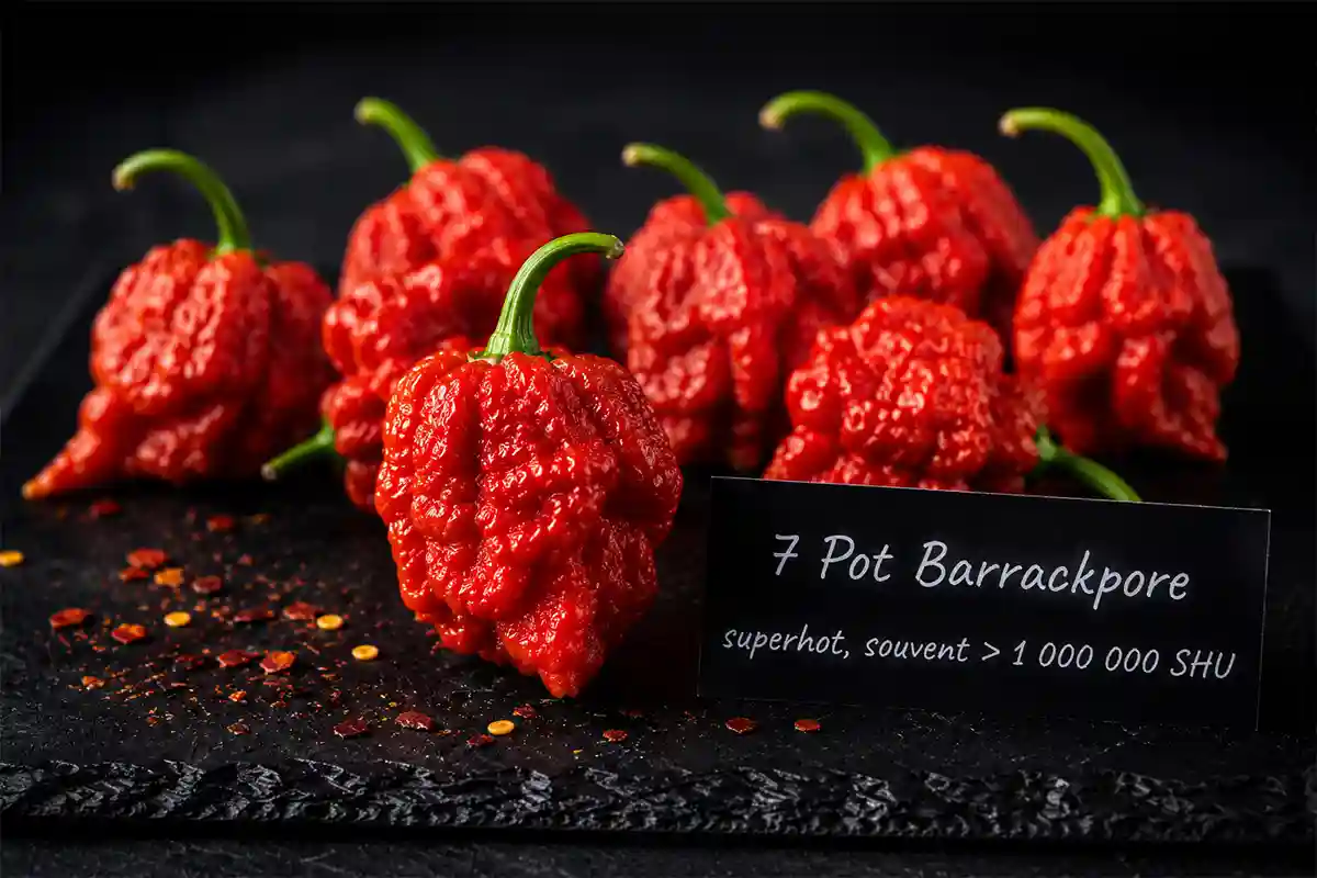 7 Pot Barrackpore rouge, piment caribéen très fort